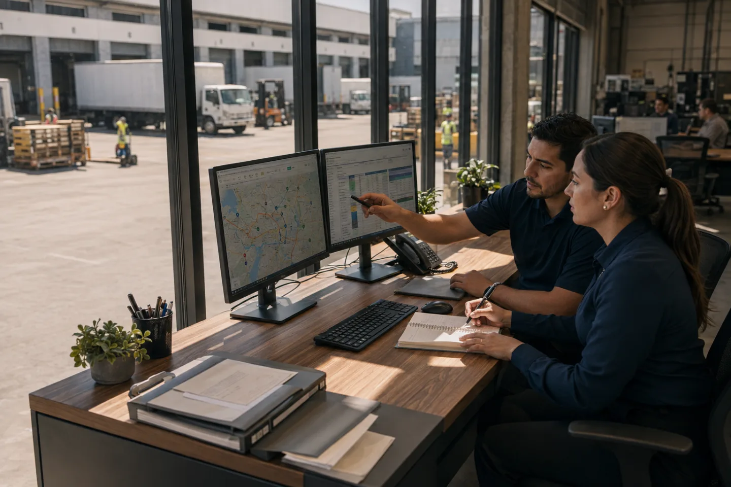 Logistics service coordinator managing client deliveries