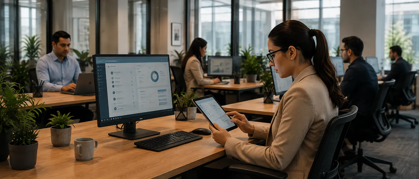 Especialista de mantenimiento web revisando solicitudes de clientes